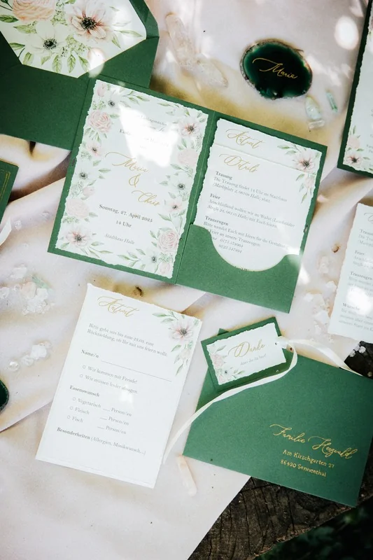 Hochzeits-Papeterie und Einladungskarten - kreative Konzeptplanung CisaBella, Hochzeitsplanerin Halle